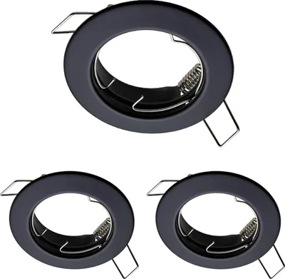 Produktbild von 3er Set Oktaplex Einbauspots 60mm Lochmaß Deckenstrahler Schwarz