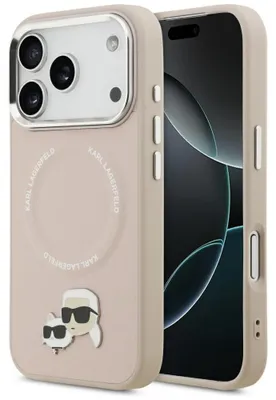 Obrázok produktu pre Puzdro Karl Lagerfeld Karl & Choupette Pins MagSafe pre iPhone 17 Pro - ružové