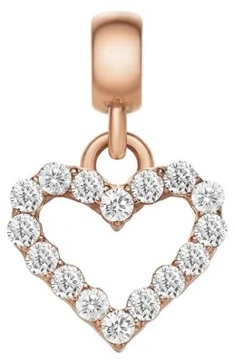 Obrázek produktu pro Pozlacený přívěsek ve tvaru srdce s čirými krystaly Charms DW00400427