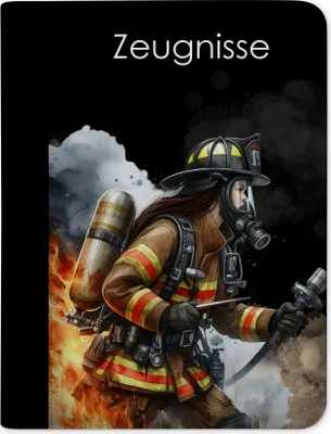 Produktbild von Kinder Zeugnismappe, Zeugnis Ordner A4, Feuerwehr Mädchen