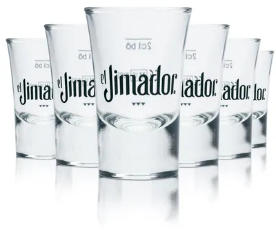 Produktbild von 6x El Jimador Shotglas 2cl Kurze Stamper Tequila Gläser Geeicht Gastro Reposado