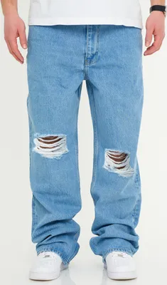 Produktbild von DAILY Baumwolle Herren Jeans DCPAPILON Herren Lange Hose Jeans Ripped Loose-Fit Baggy