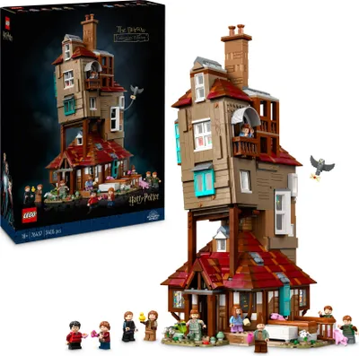 Zdjęcie produktu dla LEGO Harry Potter Nora — edycja kolekcjonerska, Dom Weasleyów, Zestaw dla Dorosłych Fanów Wizarding World, 10 Minifigurek w tym Ron Weasley, Pomysł na Prezent dla Kobiet i Mężczyzn 76437