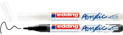 Immagine prodotto di edding 5500 Acrylic "Pennarello acrilico - Nero/Bianco", punta extra fine, confezione da 2