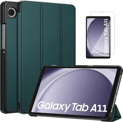 Produktbild von Hülle für Samsung Galaxy Tab A11 Stifthalter mit 9H Schutzglas Schutzhülle Klapphülle Magnetisch