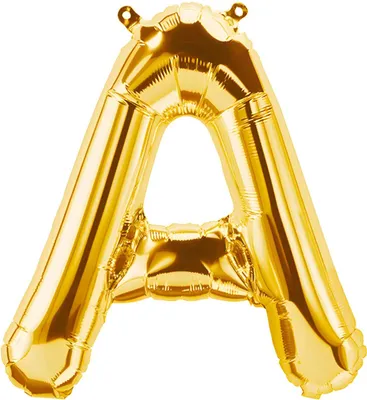 Immagine prodotto di Palloncino in foil lettera A, color oro, 80 cm circa, per riempimento con aria compressa