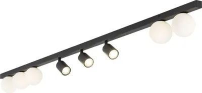 Produktbild von Deckenleuchte Metall verstellbar Schwarz Weiß GU10 3-flammig länglich Modern Deckenlampe