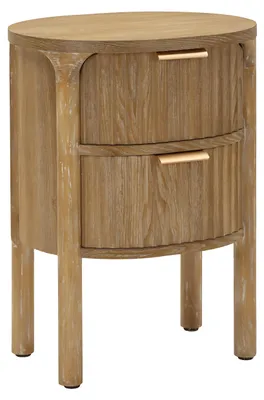 Zdjęcie produktu dla Nocny stolik z drewna sosnowego i płyty MDF, wymiary 38x34,5x52 cm, kolor brązowy, model o Ferretti Goteborg