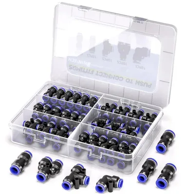 Immagine prodotto di Set di 46 raccordi rapidi pneumatici per tubi flessibili dell'aria