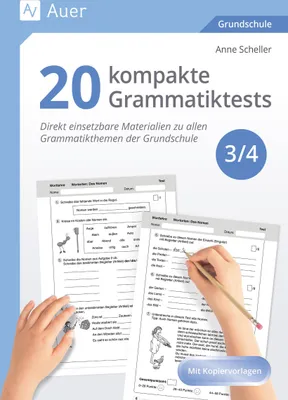 Produktbild von 20 kompakte Grammatiktests für Klasse 3 und 4