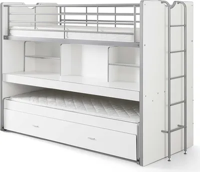 Image de Lit mezzanine Bonny avec bureau et 3 couchages