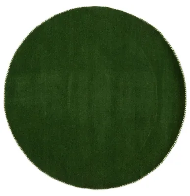 Image de carpetfine Tapis de laine Gabbeh Lola Ronde vert Ø 120 cm | Tapis moderne pour le salon et la chambre à coucher