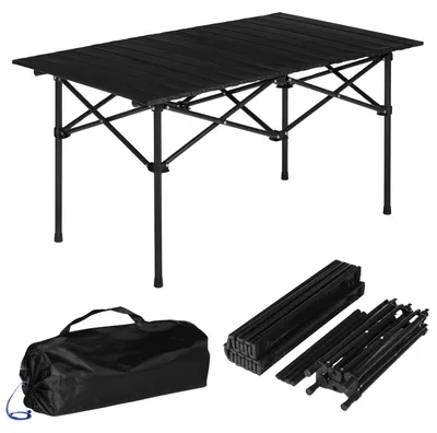 Zdjęcie produktu dla Składany stół kempingowy 95x55 cm z torbą transportową, czarny