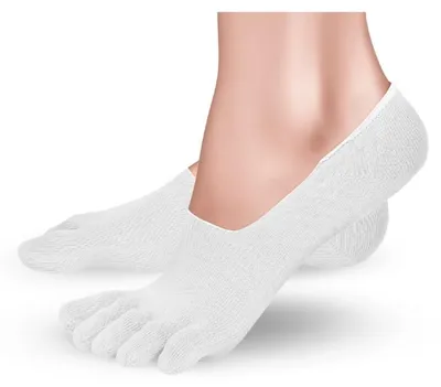 Produktbild von Knitido Zehensocke No Show Sneakersocken, Größe:43-46, Farbe:White