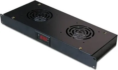 Zdjęcie produktu dla Wentylacja XtendLan dla pozycji 1U, termostat, 2 wentylatory, głębokość 200 mm EK