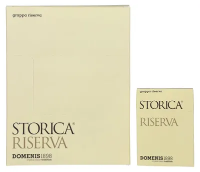 Image de Domenis 1898 STORICA RISERVA Grappa 50% Vol. 10x10x0,005l en boîte cadeau