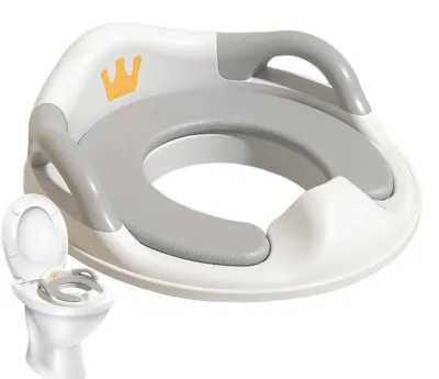 Productafbeelding van Kindertoiletbril met Antisliptrainer - Grijs