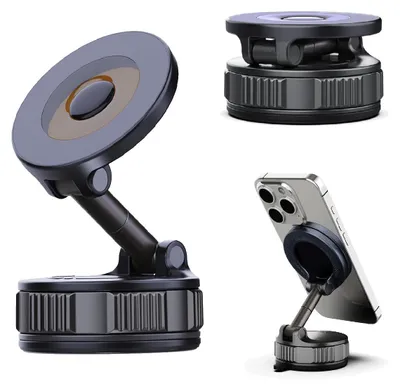Magnetischer Autotelefonhalter, 360° verstellbar, Saugnapf, für iPhone, schwarz