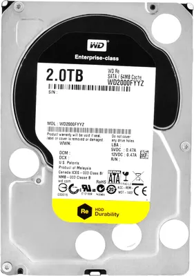 Produktbild von Western Digital WD2000FYYZ RE 2TB interne Festplatte 3.5' HDD 7200rpm SATAIII