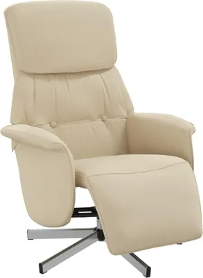Obrázok produktu pre vidaXL Relax kreslo s podnožkou krémová látka