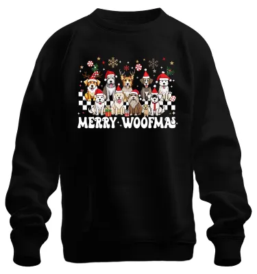 Zdjęcie produktu dla Merry Woofmas Dog Owner - Świąteczny sweter uni , czarny, XL