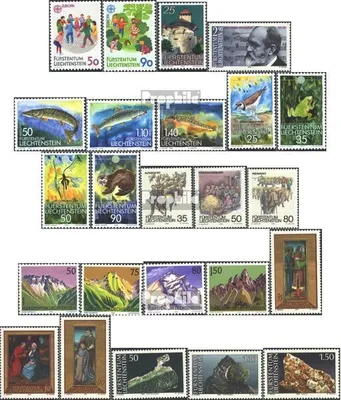Produktbild von Briefmarken Liechtenstein 1989 Mi 960-983 (kompl.Ausg.) Jahrgang 1989 komplett postfrisch Europamarken