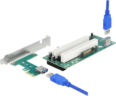 Immagine prodotto di Scheda riser DELOCK da PCI Express x1 a 2x PCI 32 Bit Slot 60 cm