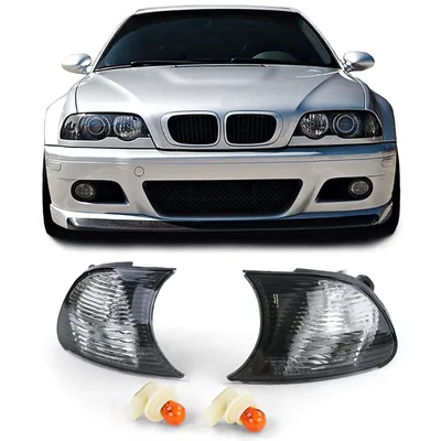 Produktbild von Blinker Schwarz Smoke Kristall Optik passend für BMW 3er E46 Coupe Cabrio 98-01