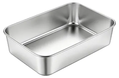 Produktbild von Edelstahl Kastenform - Antihaftbeschichtet - Backform für Brot - 22 x 15 x 6 cm