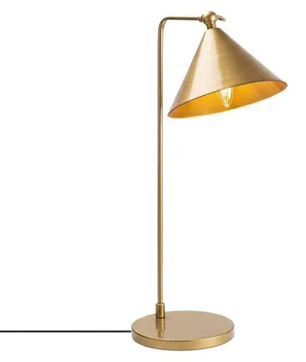 Image de Lampe de table en métal doré - 24 x 26 x H 50 cm - 1 x E14 Max 40W - IP20