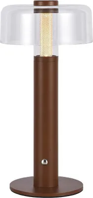 Zdjęcie produktu dla Lampka restauracyjna stołowa biurkowa 1W 100lm LED USB z akumulatorem brązowa