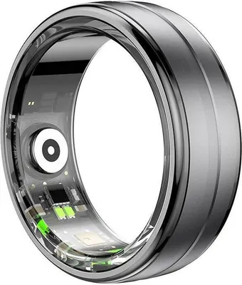 Produktbild von Colmi R06 Smart Ring, überwacht Herzfrequenz, Schlaf & Blutsauerstoff, Schrittzähler, IP68 - Farbe: schwarz - Größe: 8