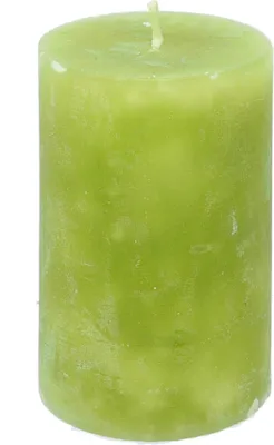 Produktbild von Stumpenkerze durchgefärbt limone 12 x Ø 7 cm