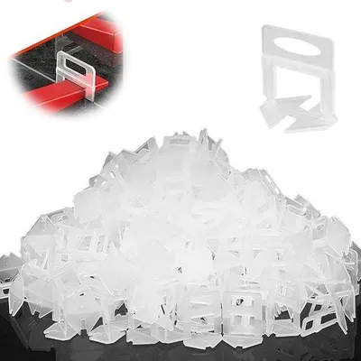 Produktbild von Famanu Nivelleerclips für Fliesen - 1 mm Fugenbreite - 200 Stück