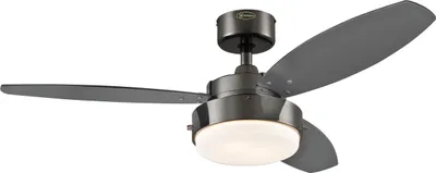 Zdjęcie produktu dla Wentylator sufitowy z oświetleniem LED i łańcuszkami Alloy 107 cm