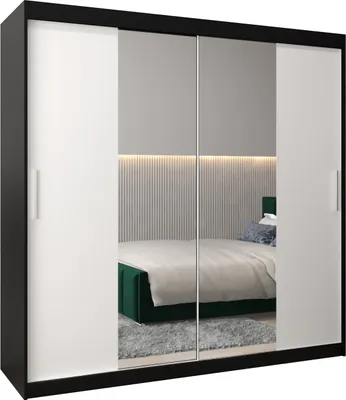 Produktbild von Kleiderschrank, Schiebetürenschrank Schlafzimmer, Schrank mit Spiegel TOKYO 1 200 cm
