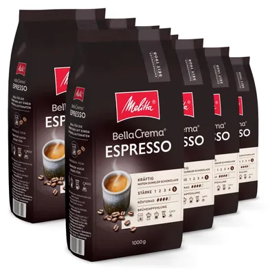 Produktbild von Melitta BellaCrema Espresso Kaffee-Bohnen, für Kaffee-Vollautomaten, im Set