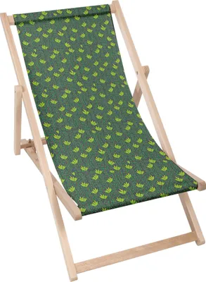 Produktbild von Dreamroots Liegestuhl klappbar Holz bis zu 130 kg, Sonnenliege klappbar mit 3-stufiger Neigungsregulierung der Rückenlehne, Forest Undergrowth