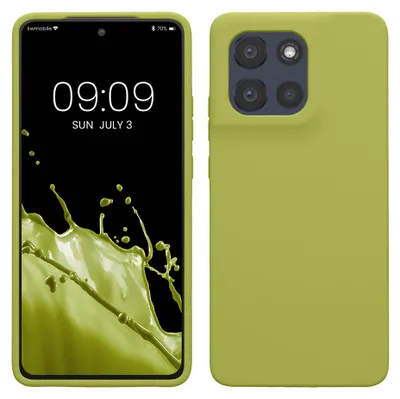 Produktbild von kwmobile Handyhülle für Motorola Moto G86 5G Hülle - Case Silikon - Kabelloses Laden - Schutzhülle Cover in Matcha Grün