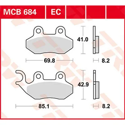 Produktbild von TRW Bremsbeläge Bremsklötze MCB684EC