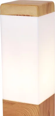 Produktbild von Moderne Außenstehleuchte Stahl mit Holzprint 80cm IP44 Malois