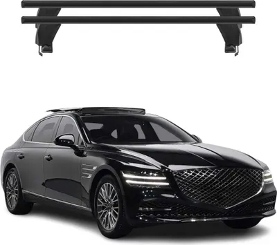 Obrázok produktu pre Základňa strešného nosiča Menabo pre Genesis G80 2017-2020 hliníková čierna 2ks