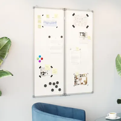 Image de Design New Tableau blanc magnétique pliable 80x100x1,7 cm Aluminium - Tableaux magnétiques & Tableaux blancs Meubles2025 CHY9909751 1parcel