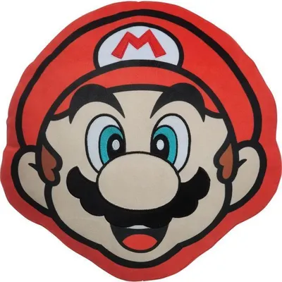 Produktbild von MARIO BROS 3D Kissen, Mario Gesicht, Microfaser, 40 cm