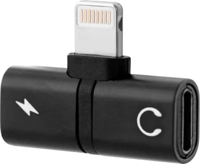 Produktbild von Avizar, 2-in-1 Lightning Audio- und Ladeadapter kompakt, Schwarz