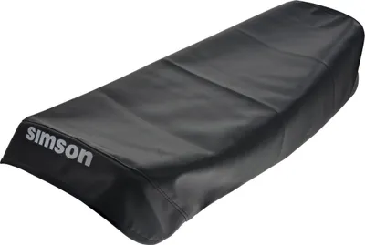 Produktbild von Sitzbezug glatt, schwarz mit SIMSON-Schriftzug - Simson S53, S83, SR50, SR80