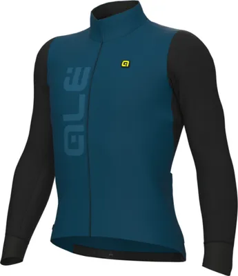 Produktbild von ALÉ Langarm Fahrradtrikot für den Winter - QUICK R-EV1 - Schwarz/Blau M