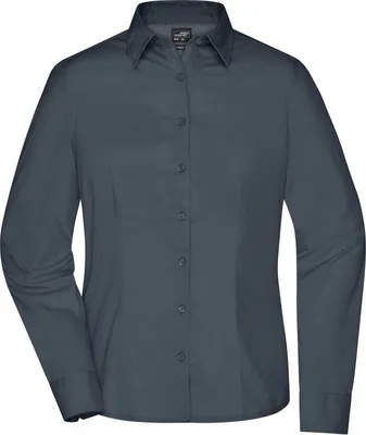 Produktbild von Ladies' Business Shirt Long-Sleeved carbon, Gr. M