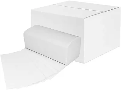 Produktbild von Papierhandtücher 24 x 21 cm |Falthandtücher ZZ-/V-Falz | 2-lagig Weiß | (20 x 200) -ca. 4000 Blatt