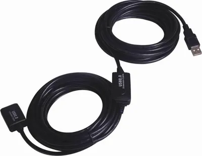 Produktbild von USB 2.0 Verlängerungskabel - Signalverlängerungskabel Stecker auf Buchse - 15m - schwarz